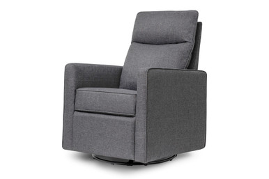 Davinci gabby pillowback swivel glider in shadow grey sale