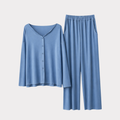 Soft Flow modal lounge set in Foggy Blue flat lay