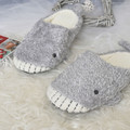 Plush Whale Closed-Toe Indoor Slippers – Faux Fur Animal Slides with Cushioned Sole