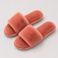 Coral plush open-toe slide slippers product view