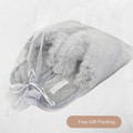 Two-Tone Plush Crossband Slippers – Soft Indoor Slides for Women