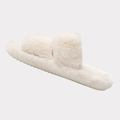 Plush Double-Band Slippers – Soft Open-Toe House Comfort