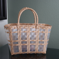 Woven Grid Carry Basket – Open-Top Structured Tote for Home and Light Travel