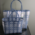 Woven Grid Carry Basket – Open-Top Structured Tote for Home and Light Travel