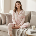 Toile Blossom Cotton Pajama Set – Relaxed Fit Sleepwear