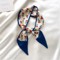 Silky Touch Mini Twilly Scarf – Reversible Print Hair & Bag Ribbon