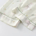 Soft Bamboo Cotton Pajama Set with Woodland Print. Relaxed Fit Top, Elastic Waist Pants. Ideal for Summer Lounging, Spa Gifts and Boutique Displays