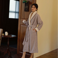 CloudPlush Shawl Collar Robe – Ultra-Soft Textured Loungewear
