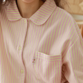 Cotton Stripe Relaxed Pajama Set – Long Sleeve Button-Front Top & Easy Lounge Pants