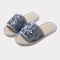 Sequin Spa Slide Slippers – Cushioned Indoor Comfort