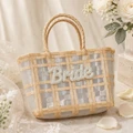 Personalized Woven Gift Tote – Bride Babe & Mrs Collection