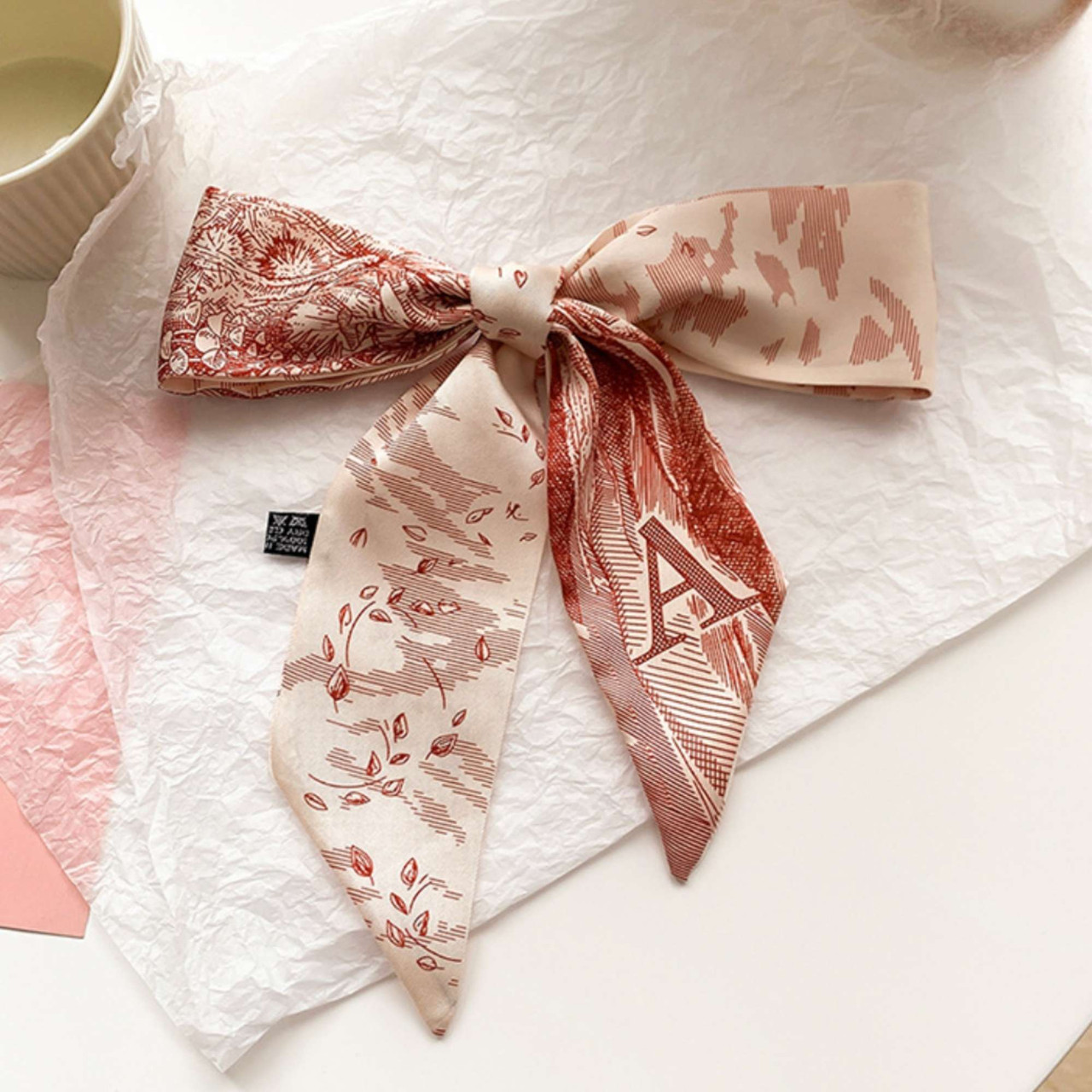 Women's Silk Scarf Handbag Handle Scarves Wrap Purse Hair Bow Mini Long  Ribbon, | eBay