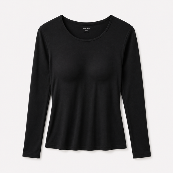 Essential Modal Long Sleeve Top with Built-In Bra