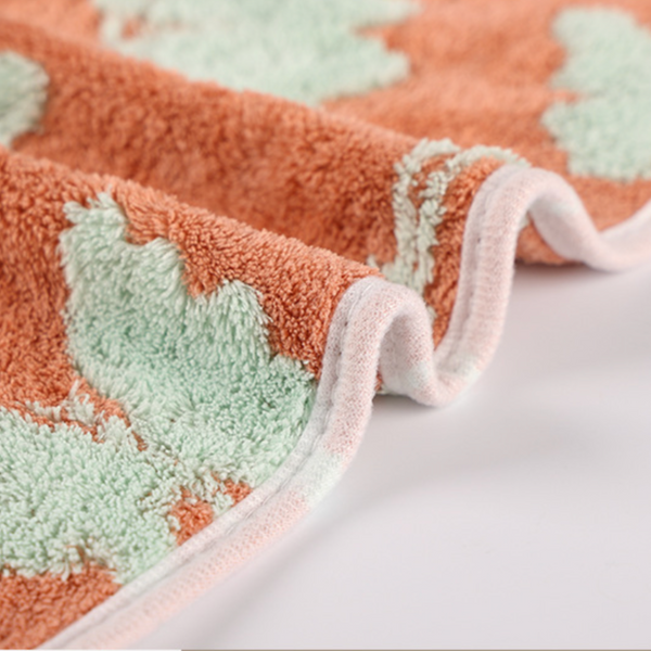 Cotton Terry Botanical Face Towel Set – Soft Absorbent Daily Towels