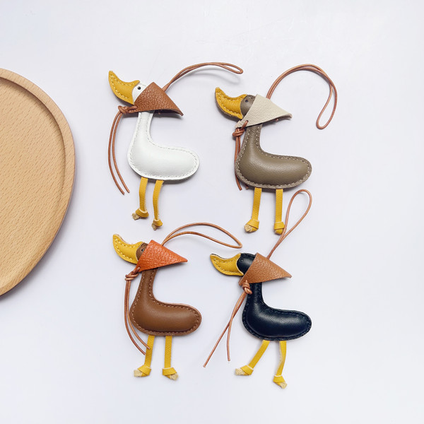 Leather Duck Bag Charm – Whimsical Everyday Accent