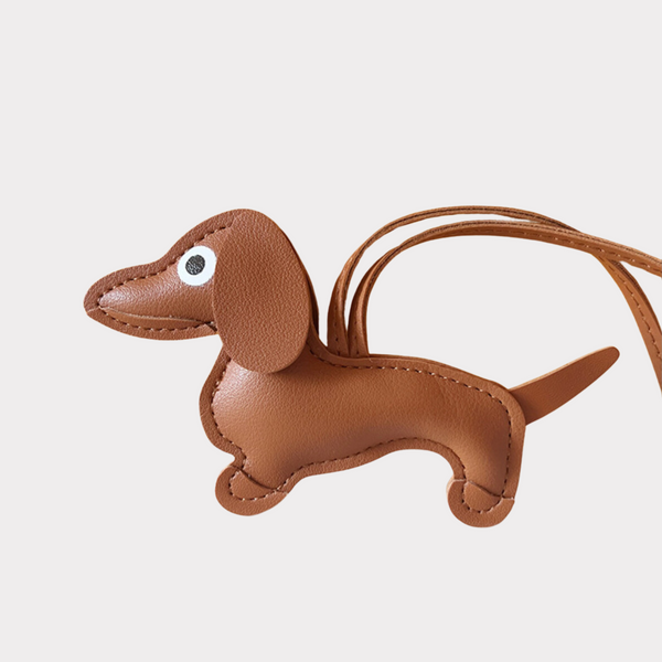 Leather Dachshund Bag Charm – Little Companion Big Personality
