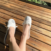 Soft Knit Closed-Toe Indoor House Slippers with Moon Embroidery and Cushioned Comfort