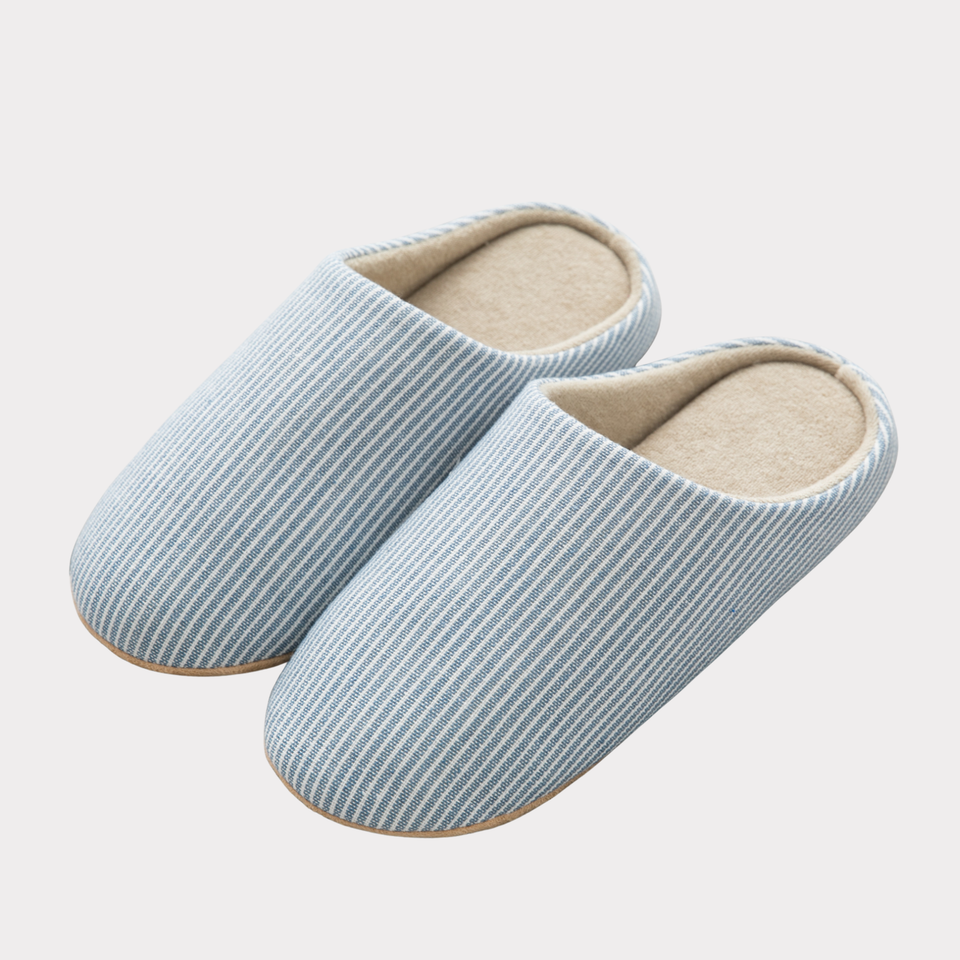 Quiet Stripe House Slippers – Lightweight Everyday Comfort