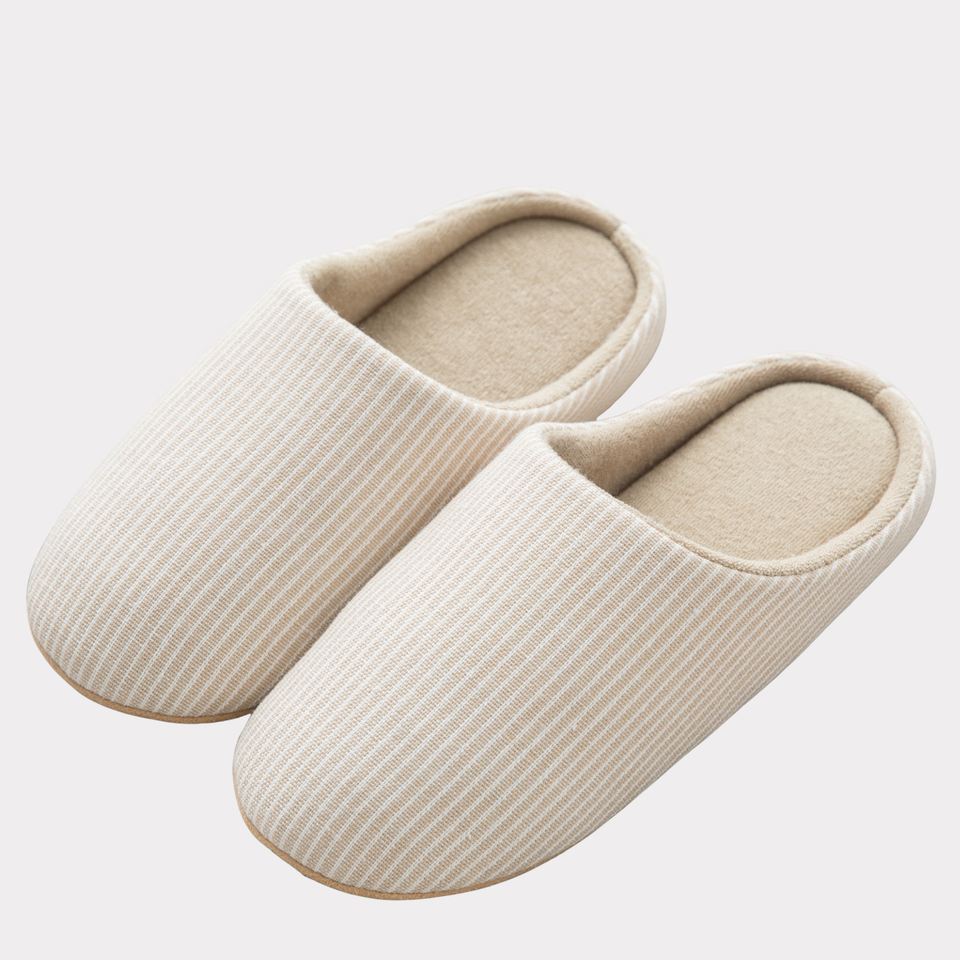 Quiet Stripe House Slippers – Lightweight Everyday Comfort