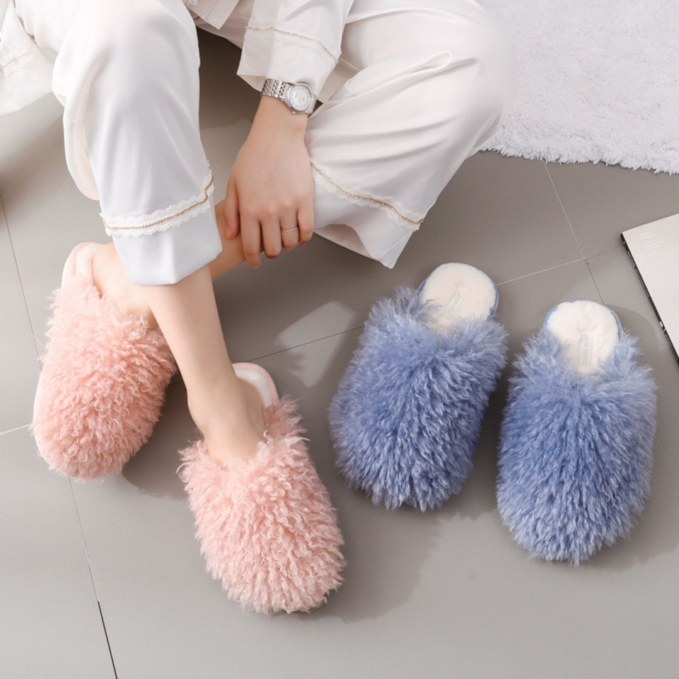 Plushy Luxe Fuzzy Slide Slippers – Ultra Soft Open-Back House Shoes