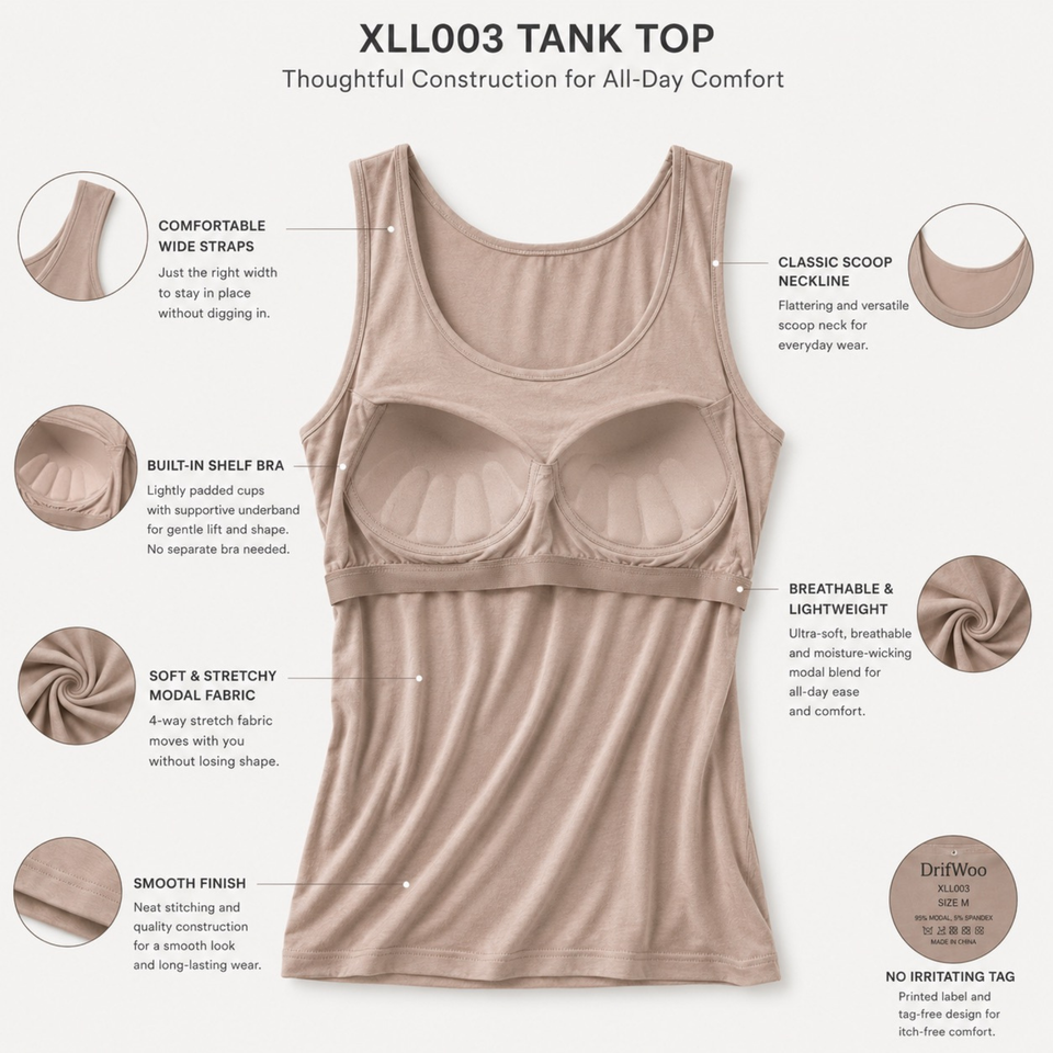 Modal Sleep Tank with Built-In Bra – Soft Lounge Essential