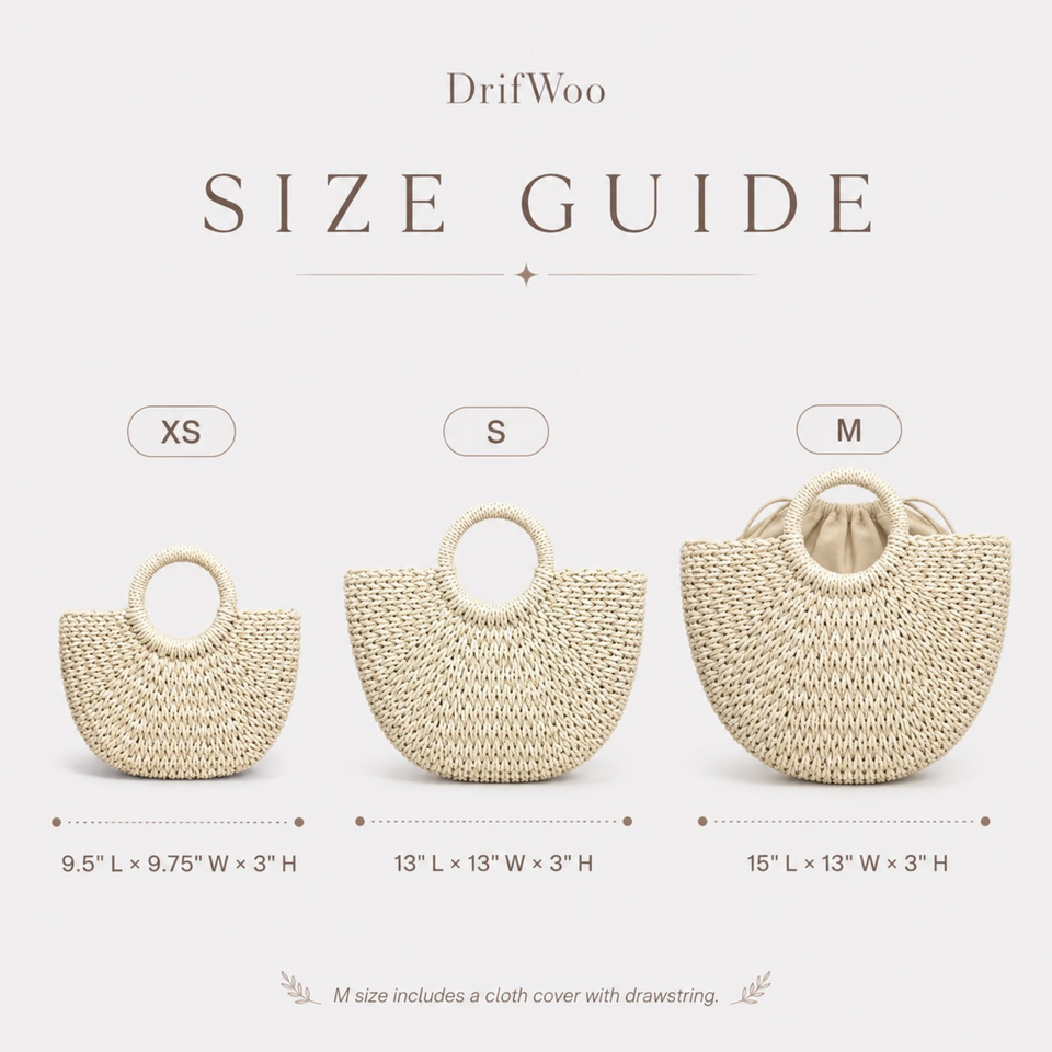 Handwoven Palm Arc Tote – Round Handle Straw Bag