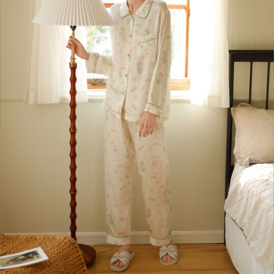 Woodland Garden Viscose Pajama Set