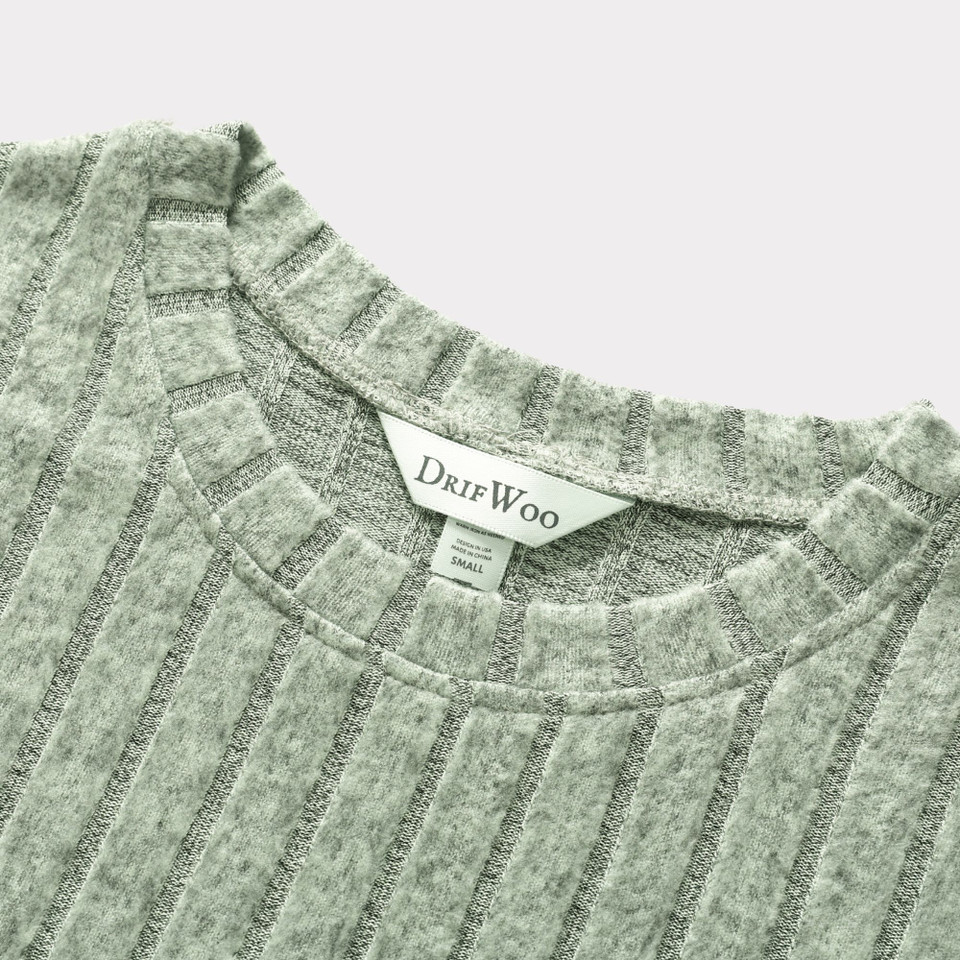 CloudKnit Relaxed Fit – Ribbed Lounge Pajama Set