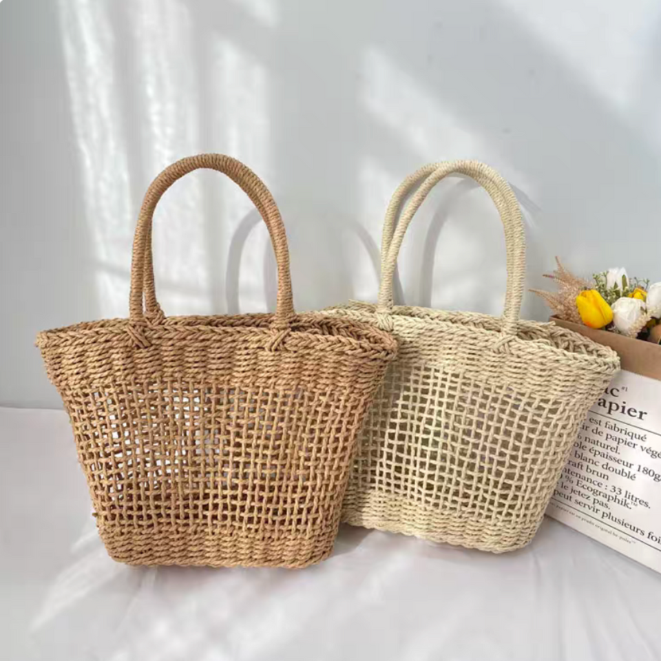 Breezewood Open Weave – Lightweight Handwoven Basket Tote