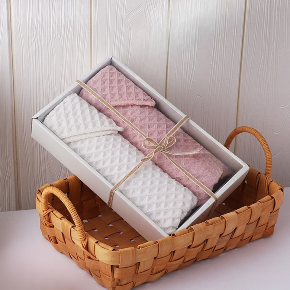 Waffle Weave Lightweight Cotton Face Towel Set