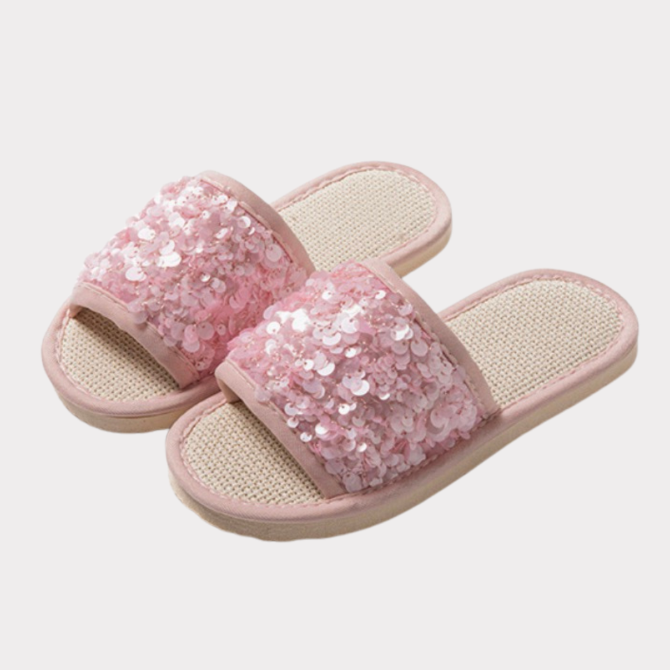 Women’s sequin slide slippers - alternate product view