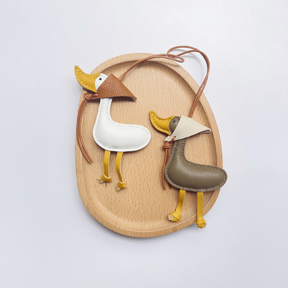 Leather Duck Bag Charm – Whimsical Everyday Accent