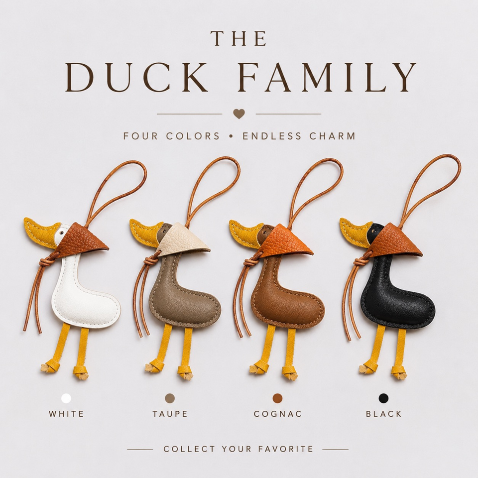 Leather Duck Bag Charm – Whimsical Everyday Accent