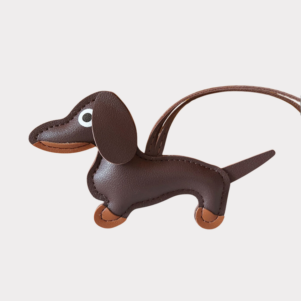 Leather Dachshund Bag Charm – Little Companion Big Personality