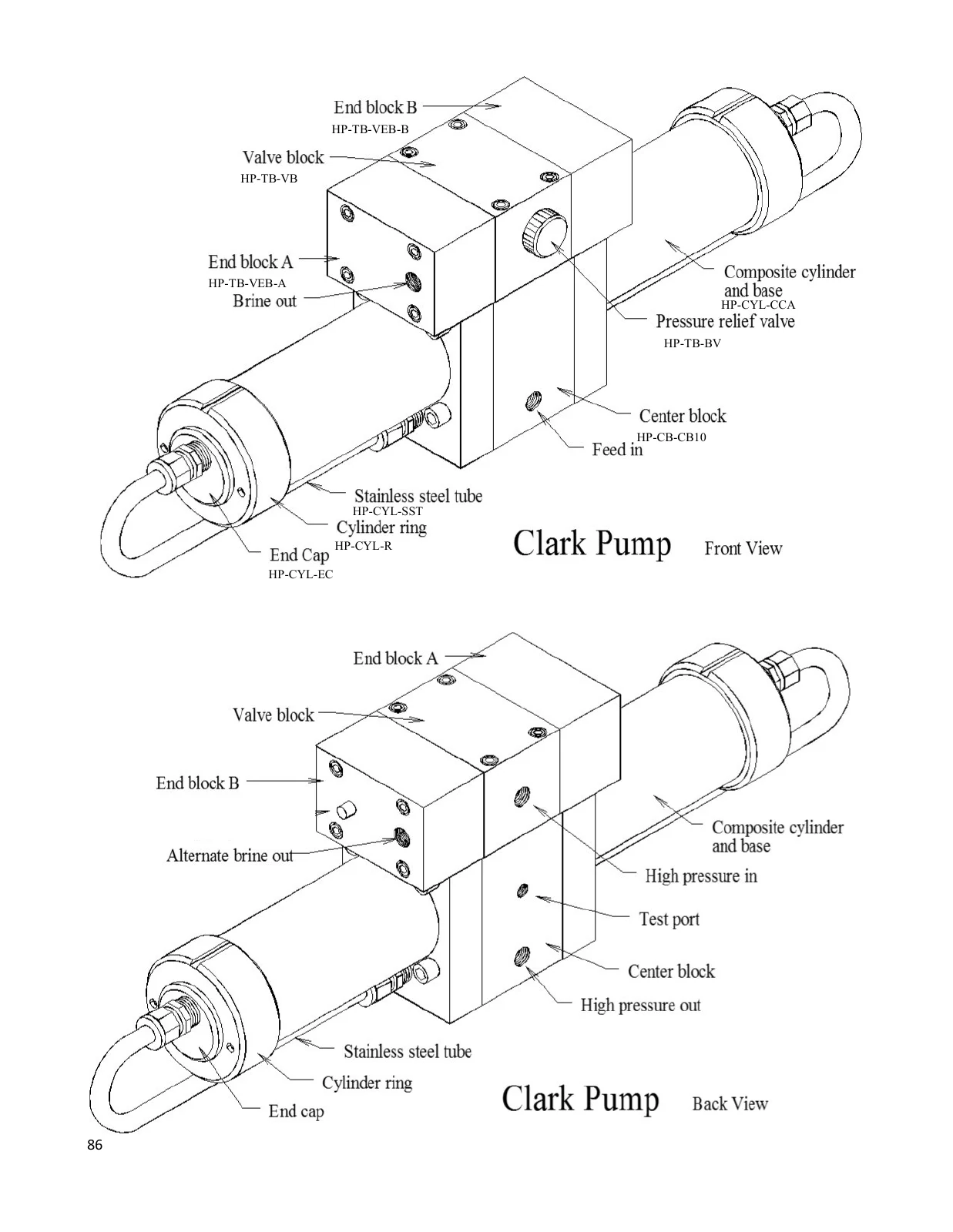 Clark Pump outside — Spectra Catalina 340Z MPC drawing, page 86