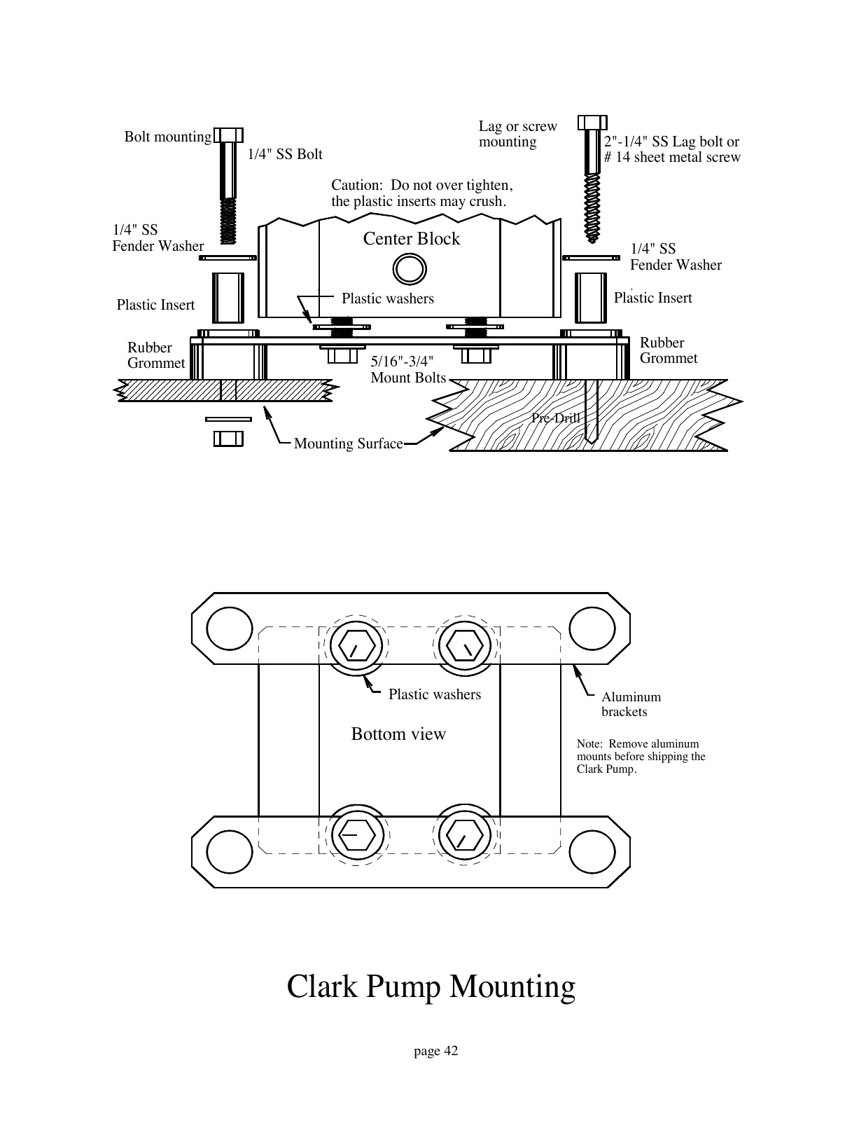 Spectra Original Clark Pump mounting and tube alignment, PDF page 42