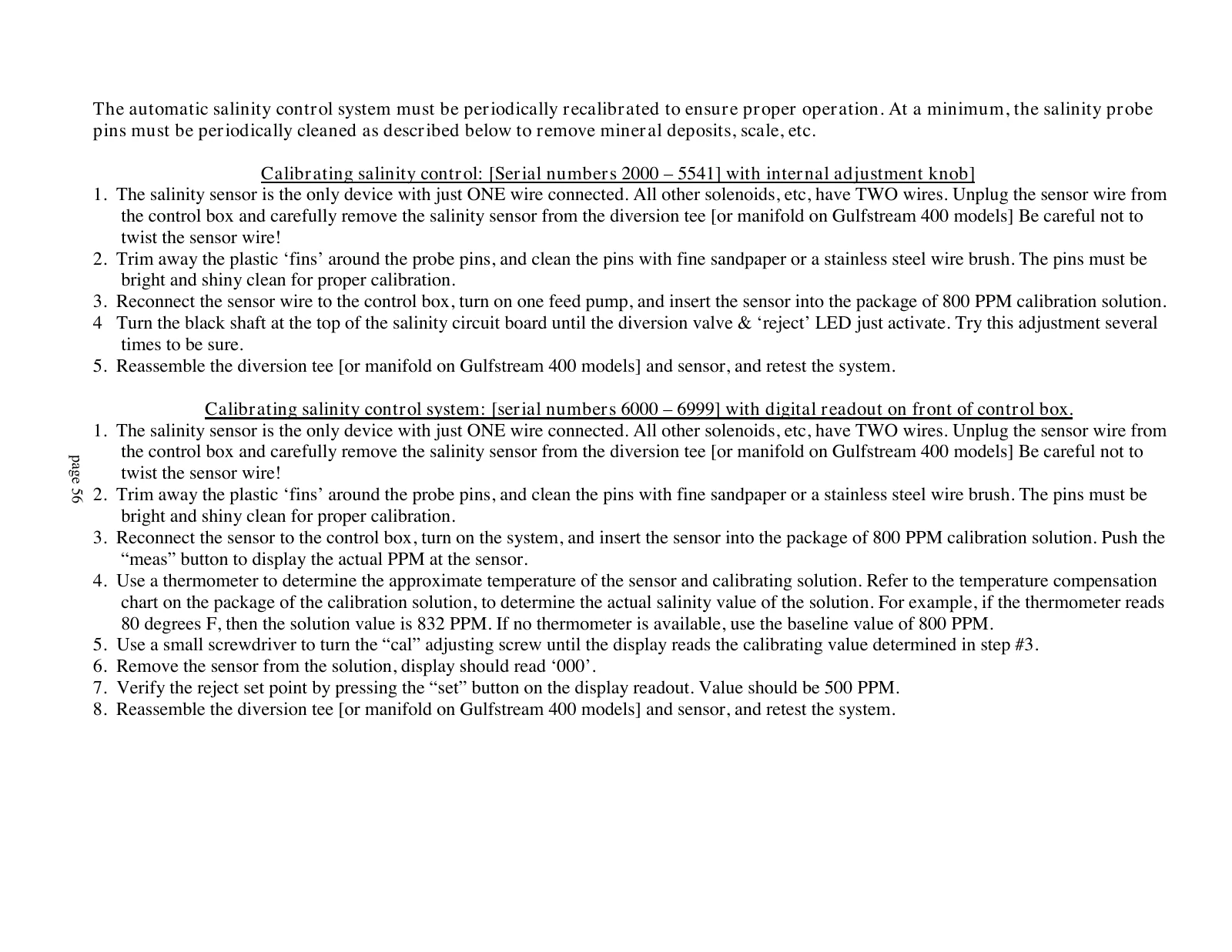 Spectra Original legacy salinity calibration generations, PDF page 56