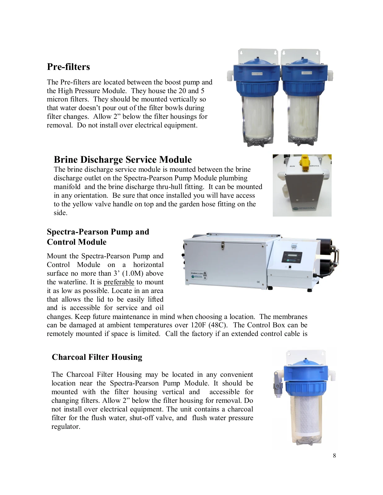 Spectra Sediment pair and separate carbon flush module, PDF page 8