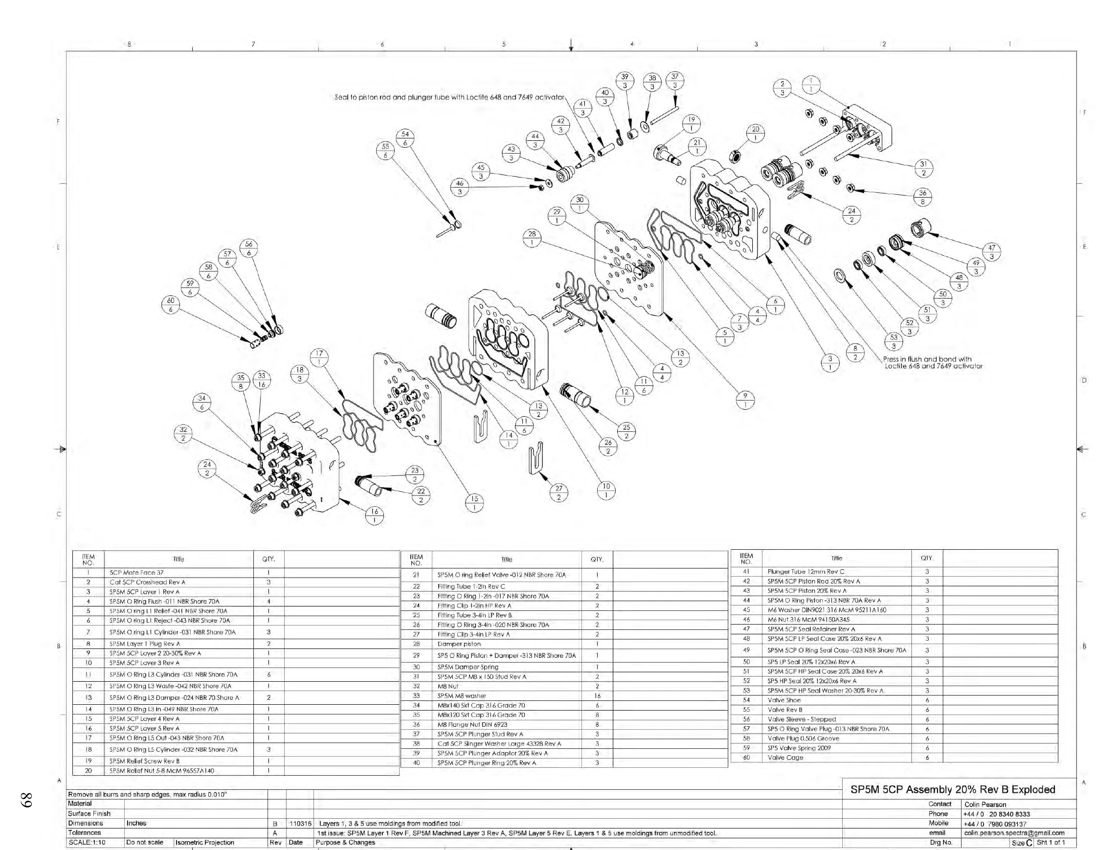20% Pearson exploded service drawing — Spectra reference page 89