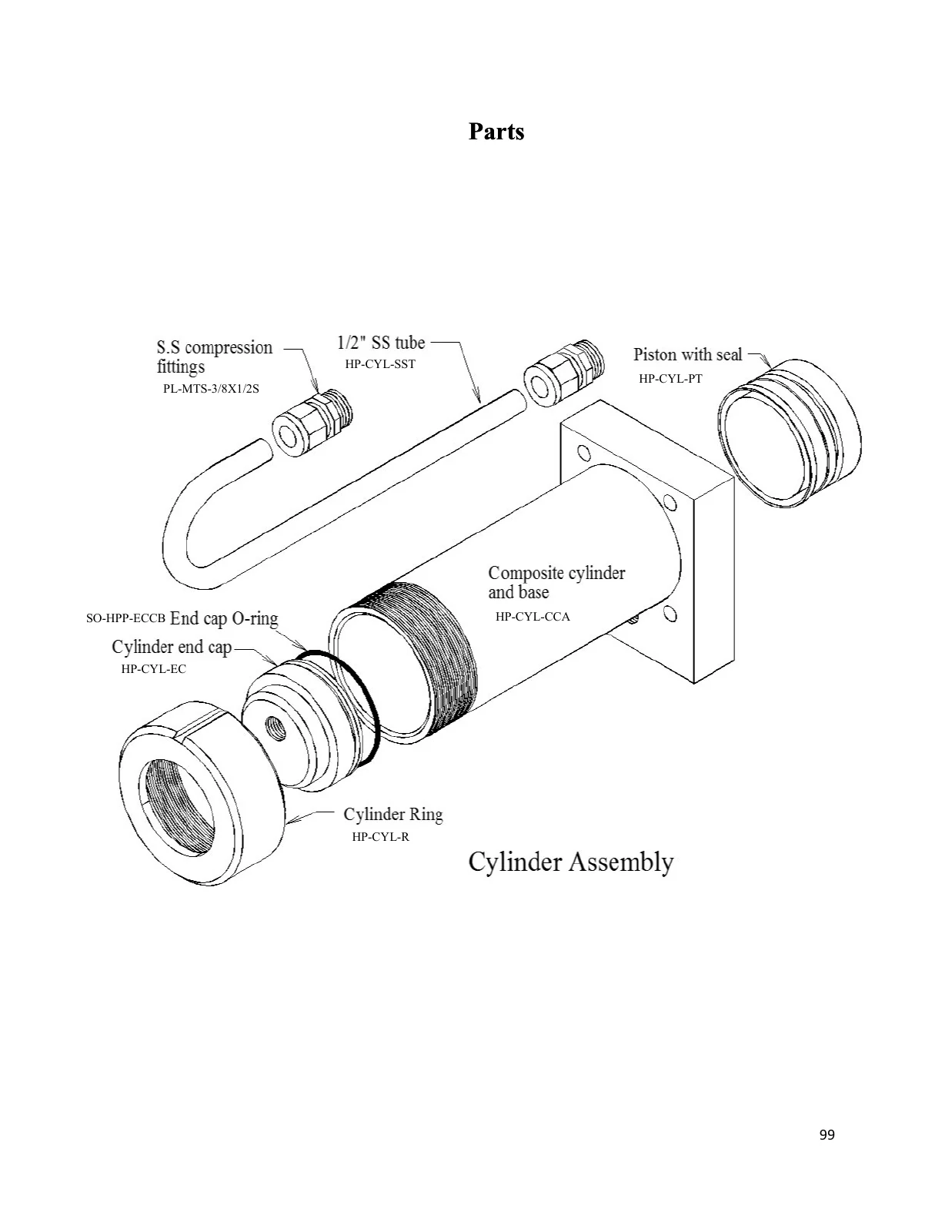 Spectra Catalina 300 Mk II-Z: Cylinder assembly, manual page 99