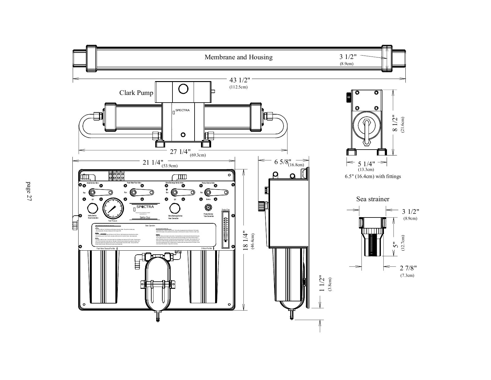 Spectra Original Santa Cruz module and vessel dimensions, PDF page 27