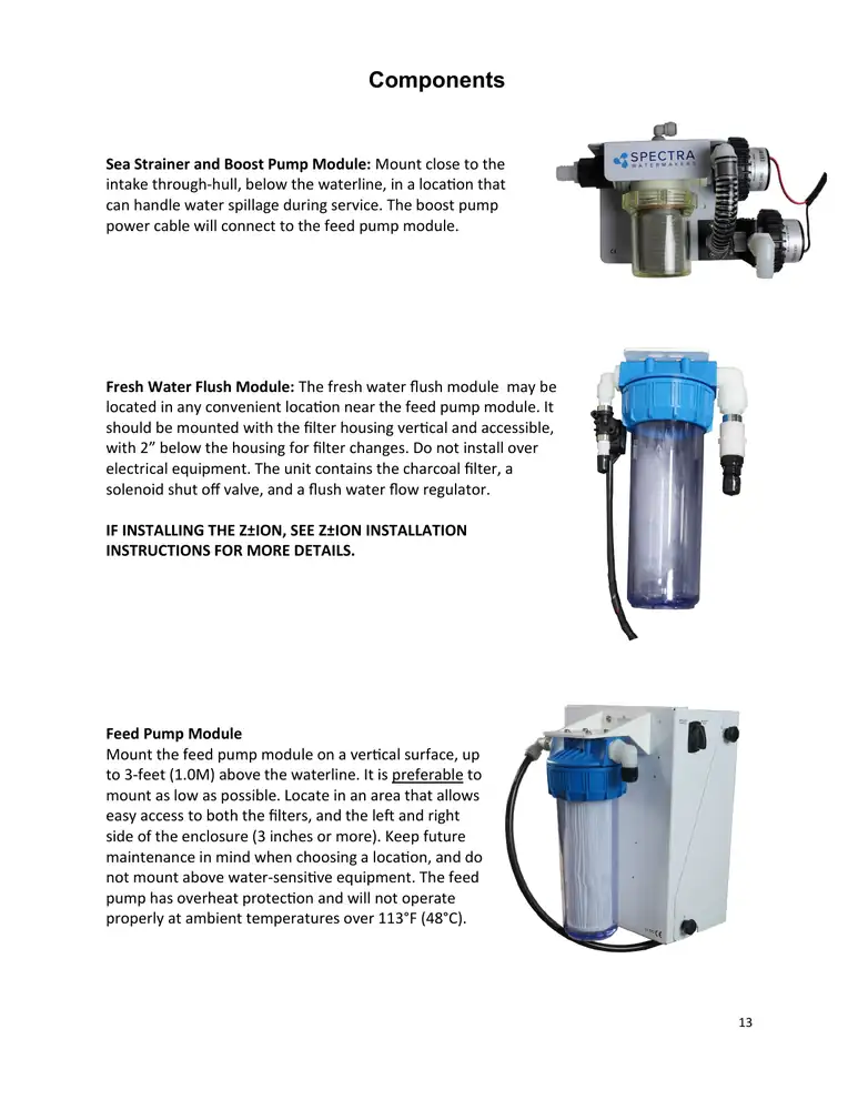 Spectra Feed, boost and flush modules, PDF page 13