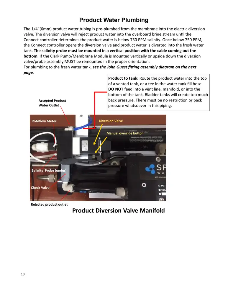 Spectra Product diversion and probe orientation, PDF page 18