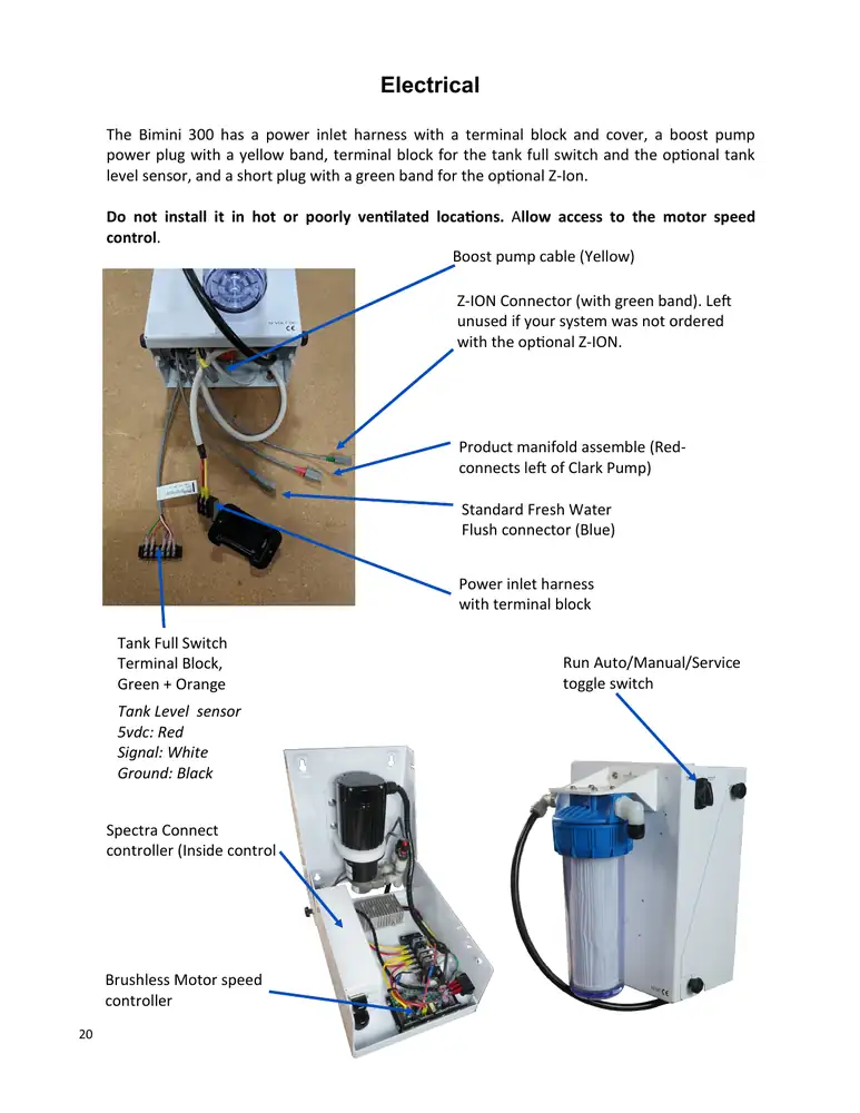 Spectra Power harness and brushless motor controls, PDF page 20
