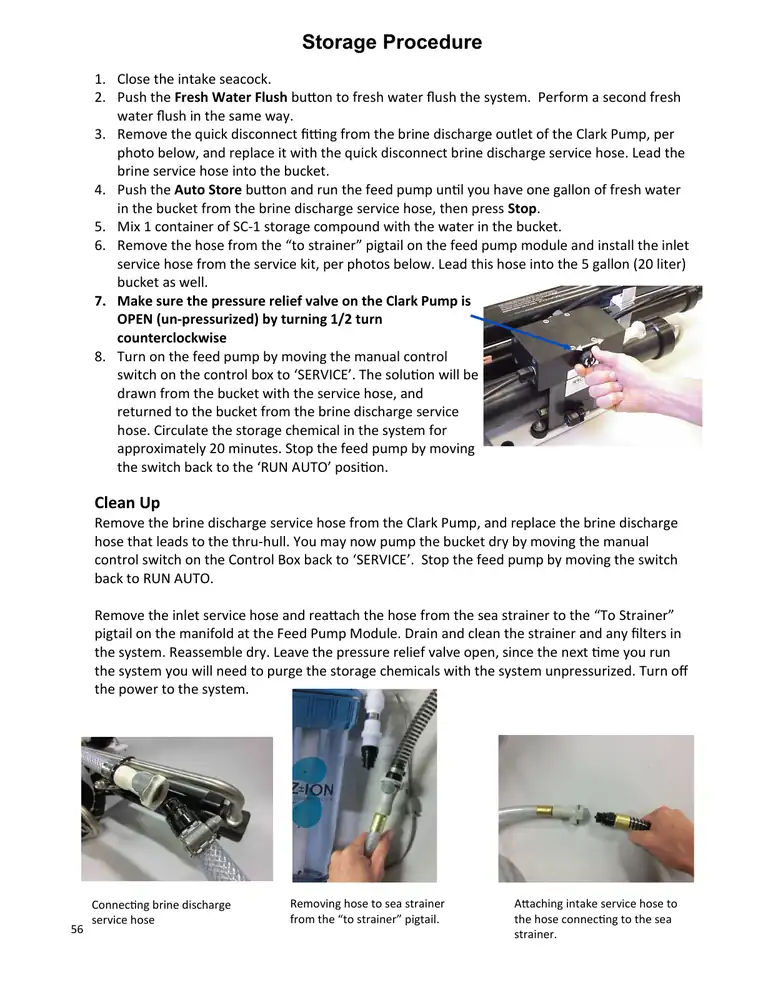 Spectra Storage service-hose connections, PDF page 56