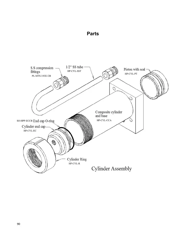 Spectra Bimini component / exploded map 90, PDF page 90