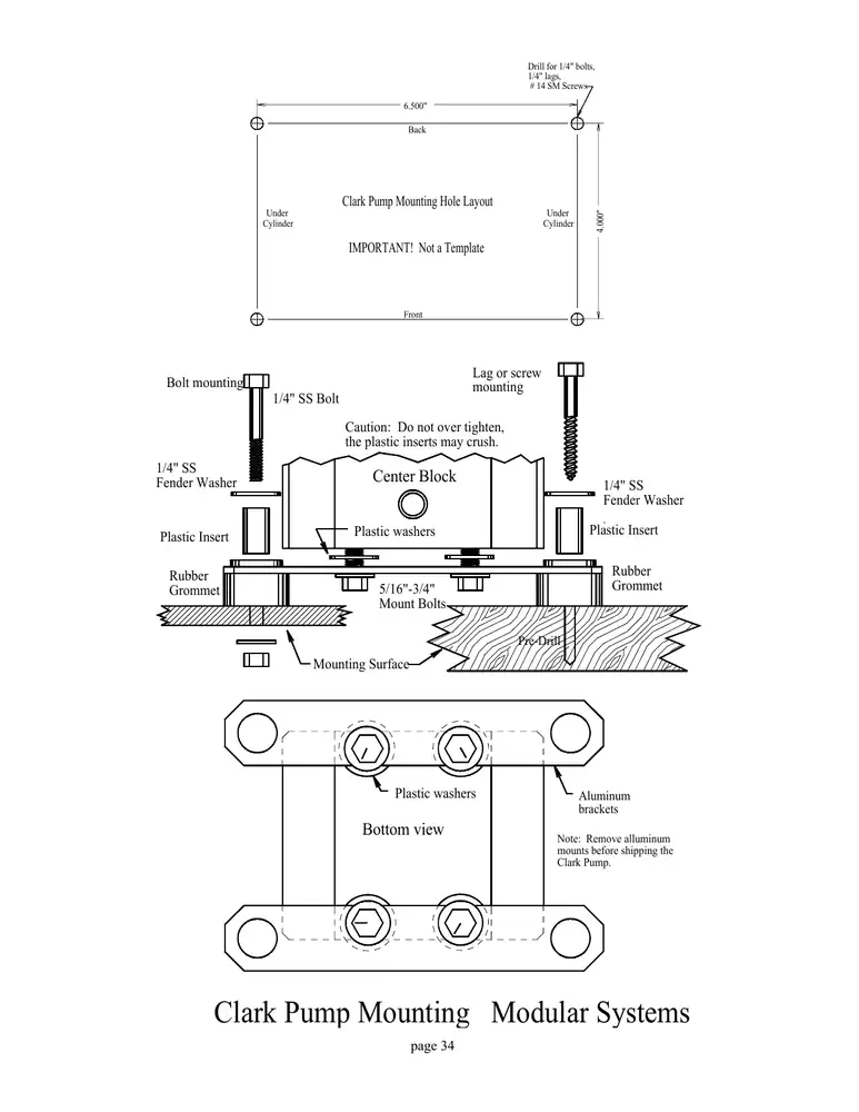 Spectra Original Clark Pump mounting, PDF page 34