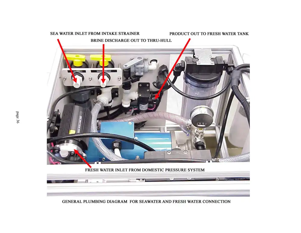 Spectra Original plumbing connections photo, PDF page 36