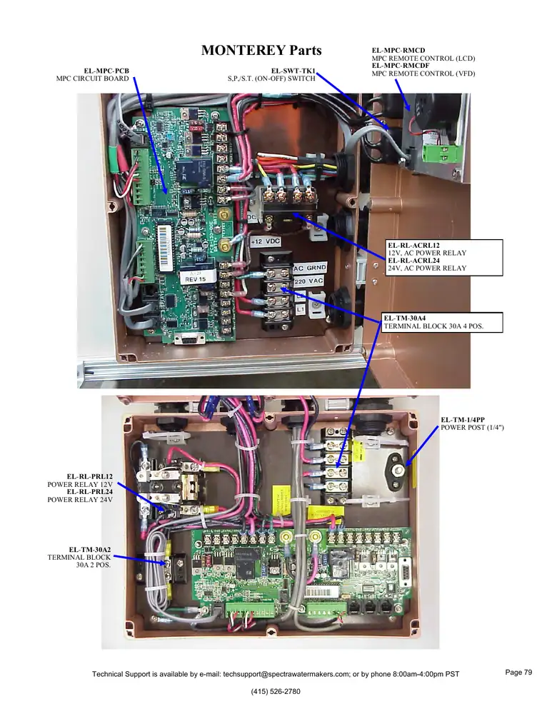 Spectra Monterey model-labeled component map 79, PDF page 79
