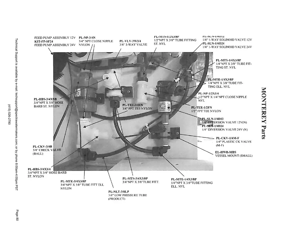 Spectra Monterey model-labeled component map 80, PDF page 80